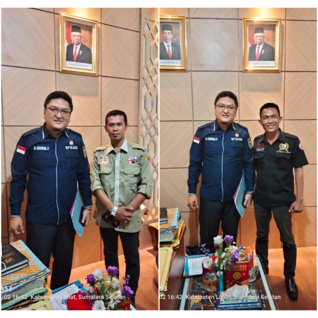 Ketua DPD LSM - BAKORNAS SUMSEL dan Ketua LSM-BPI Lahat Silaturahmi Dengan PLT BPKAD