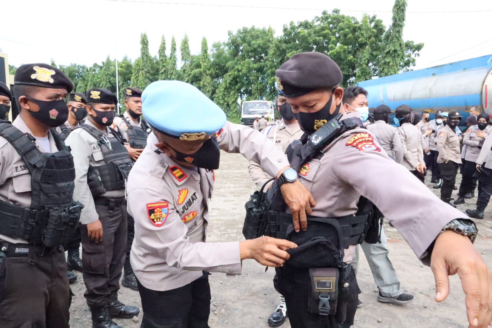 Dihari Ke 5 Unjuk Rasa Polres Cilegon Pastikan Personel Terlibat Pengamanan Tidak Membawa Senjata