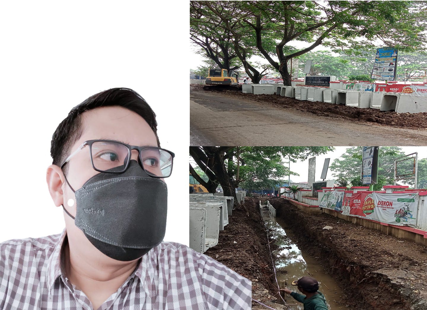 Andri: Pelaksana Pekerjaan Drainase Depan Kecamatan Rengasdengklok Dinilai Berani dan Patut Ditandai