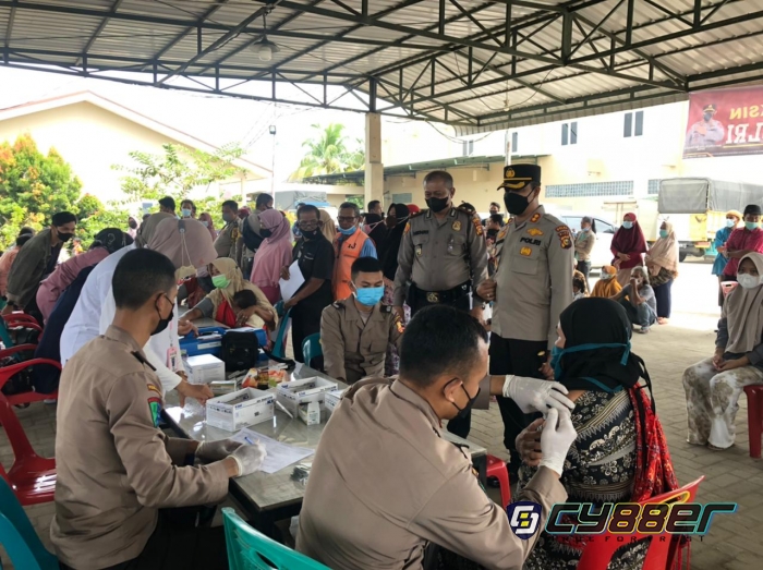 Di Polres Inhu Ada Vaksinasi Gembira, Ini Penjelasan Kapolres