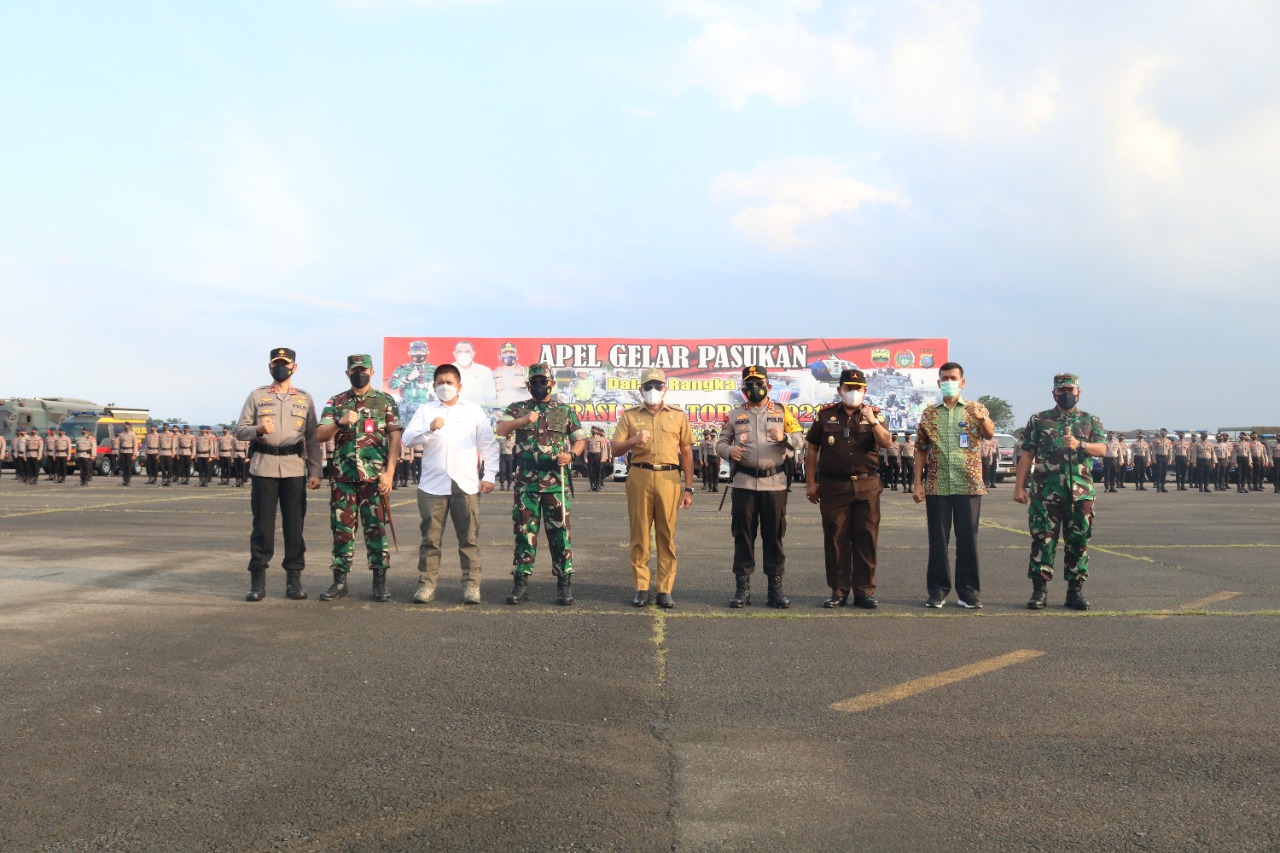 Gelar Pasukan Operasi Lilin Toba 2021 di Lanud Soewondo
