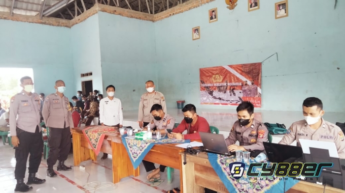 Polres Mesuji Terus Gencar Lakukan Vaksinasi Meskipun Kabupaten Mesuji Telah Lampaui Target Vaksinasi
