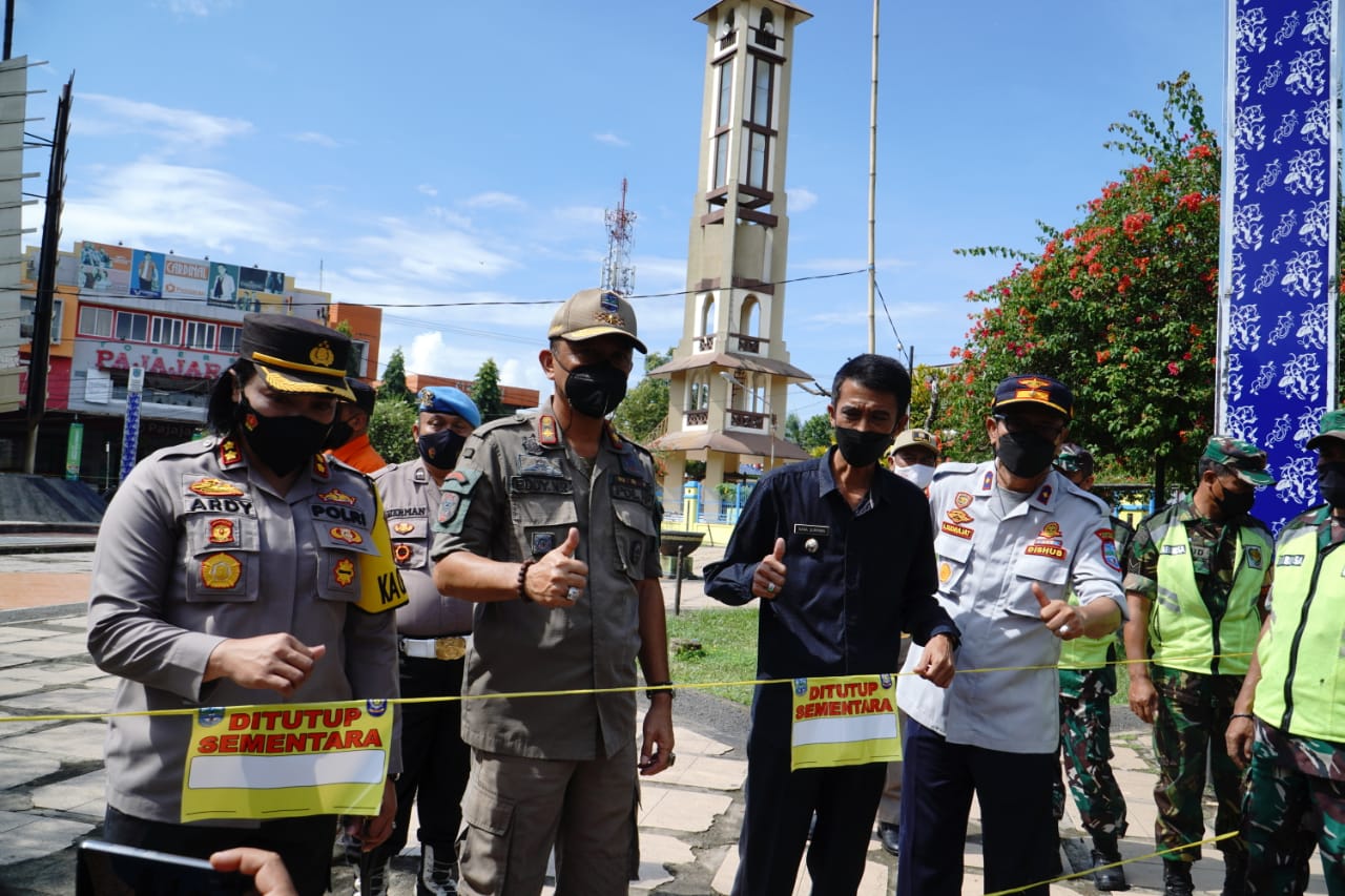 Cegah Kerumunan, Alun-alun Kota Banjar Ditutup Jelang Malam Tahun Baru 2022