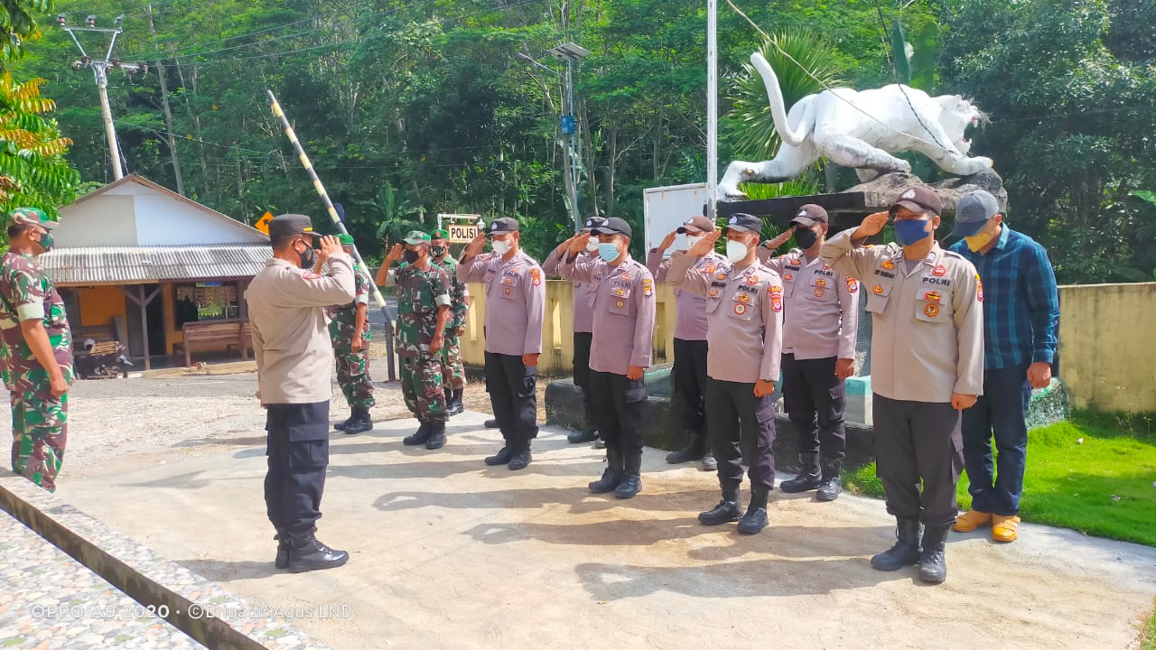 Pasca Gempa 6,7 SR, Kapolsek Cilograng Polres Lebak Pimpin Apel Dalam Rangka Siaga Bencana.