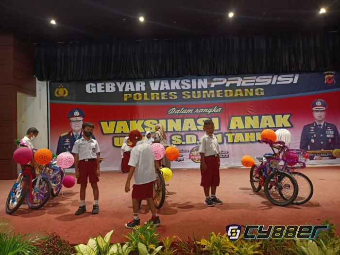 Polres Sumedang Terus Kejar Target Vaksinasi Anak Umur 6 sampai 11 Tahun
