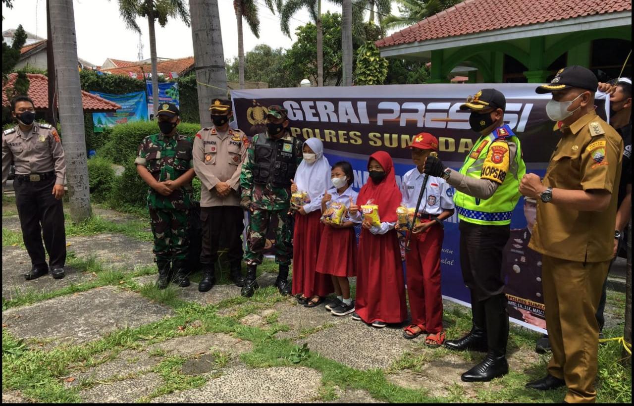 Kapolres Sumedang Monitoring Program Vaksinasi Anak Usia 6-11 Tahun