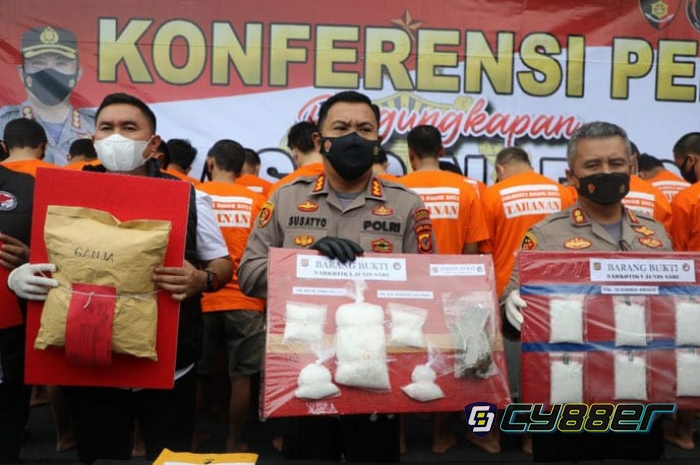 Polres Bogor Kota Gulung Jaringan Nakotika, Ringkus 20 Tersangka