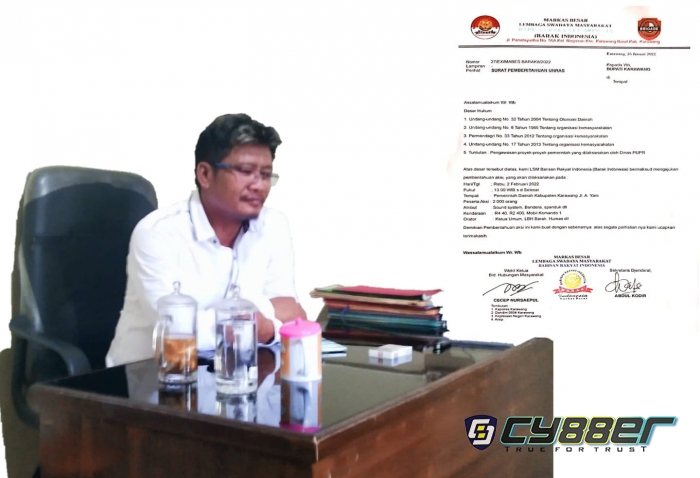 LSM Barak Indonesia Berencana Unras Ke Pemda Karawang Perihal Banyaknya Pembangunan Di DPUPR yang Gagal