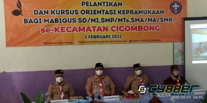 Kuartir Gugus Ranting Cigombong Gelar Pelantikan dan Kursus Kepramukaan