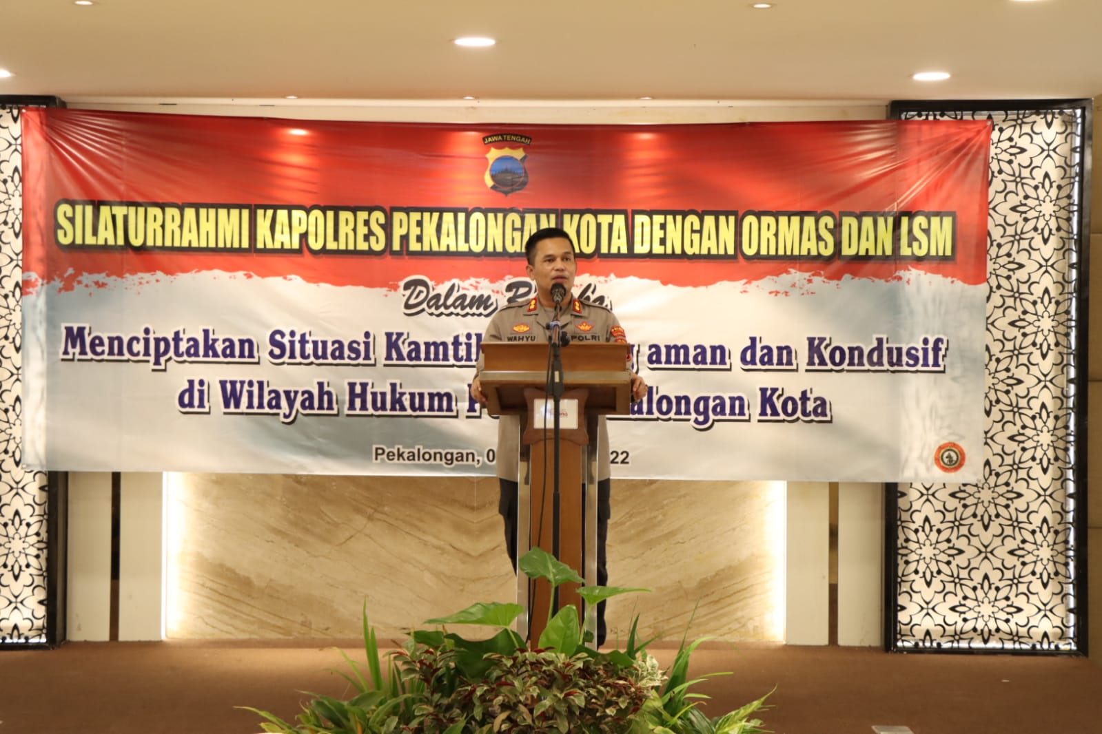 Polres Pekalongan Kota Gelar Silaturahmi Dengan Ormas dan LSM, komitmen Jaga Situasi Aman dan kondusif 