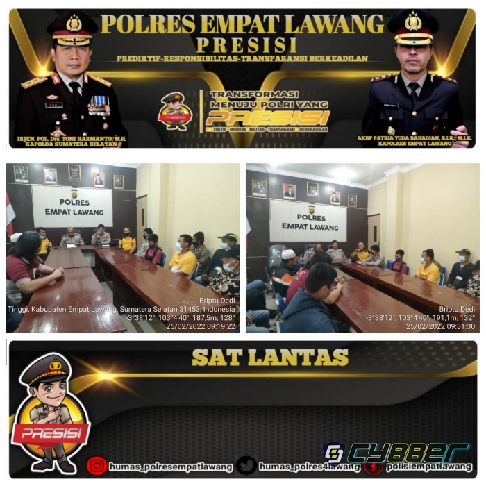 Polres Empat Lawang Lakukan Pembinaan Kepada Pelaku Balap Liar dan Keluarga