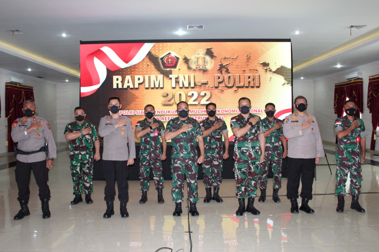 Rapim TNI-Polri TA 2022, Komandan Kosek I Medan Mengikuti Secara Virtual