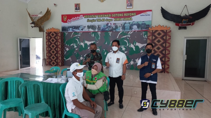 Kodim 0424 Tanggamus melaksanakan Vaksinasi Gotong Royong