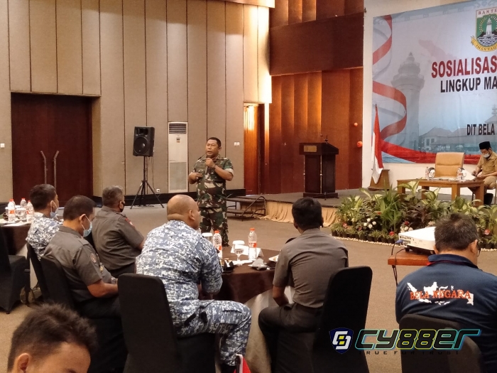Jadi Narasumber Sosialisai Bela Negara, Kasrem 064/MY Ajak Masyarakat Cinta Tanah Air