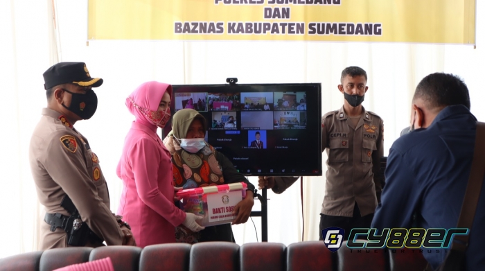 Melalui Aplikasi Zoom Meeting Polisi Resmikan Perbaikan Rutilahu di Enam Kecamatan