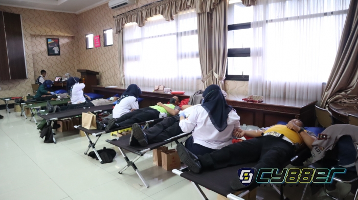 Menyambut Bulan Suci Ramamadhan Polres Sumedang Gelar Donor Darah