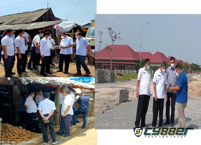 Pemkab Karawang Bersama PT KAI Monitoring Batas Lahan Pasar Rengasdengklok