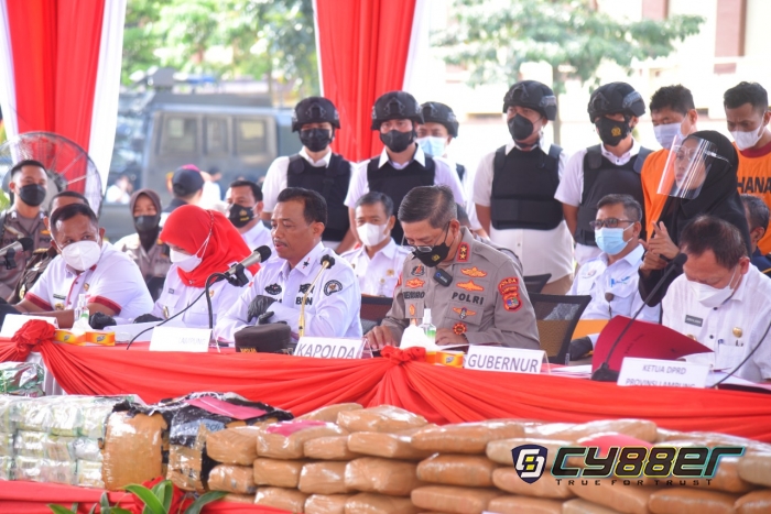 Narkotika Senilai 271,8 Miliar Dimusnahkan, Kapolda Lampung: 99 Persen Pelaku Kejahatan Pecandu