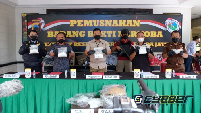 20 Kilo Ganja Dan 4 Kg Sabu Hasil Temuan Ops Bersinar Candi 2022 Dimusnahkan