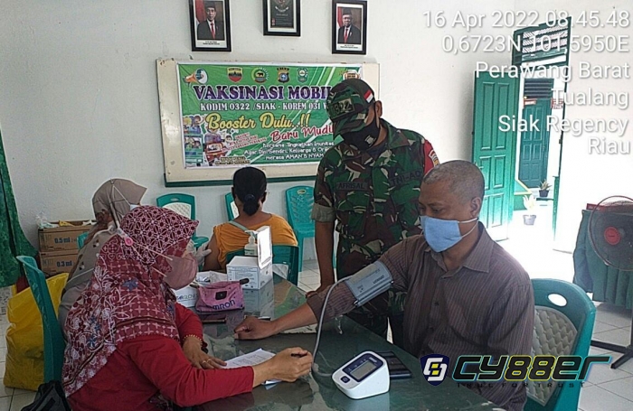 Percepat Vaksinasi, Koramil 04/Perawang Buka Gerai Vaksin