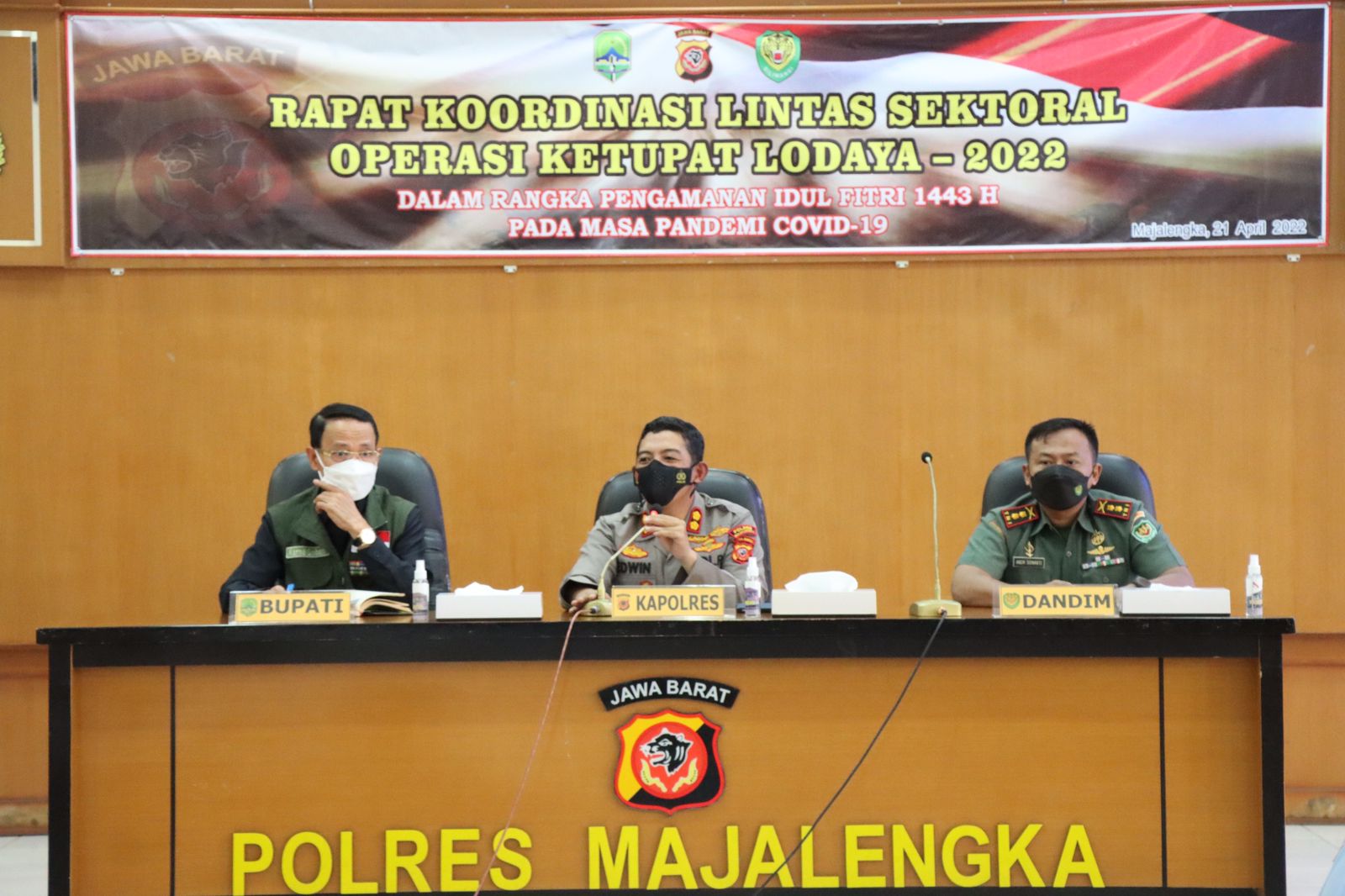 Polres Majalengka Gelar Rakor Lintas Sektoral Kesiapan Ops Ketupat Lodaya 2022