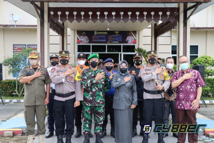 Jajaran Polres Mesuji, Polda Lampung Dan Pemda Mesuji Laksanakan Gelar Apel Pasukan Oprasi Ketupat