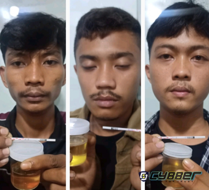 3 Pemuda Diduga Penyalahguna Narkoba Ditangkap Polsek Natar.