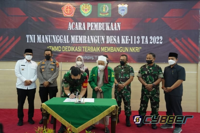 Danrem 064/MY Bersama Bupati Pandeglang  Buka TMMD  Ke 113 Kodim 0601/Pandeglang