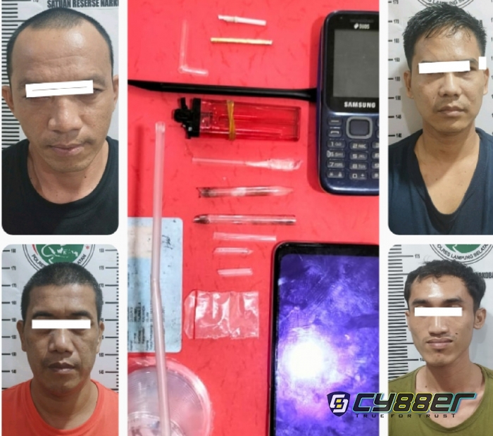 1 Hari Polres Lamsel Tangkap 4 Penyalahgunaan Narkoba.