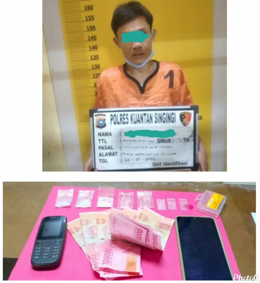 Satresnarkoba Polres Kuansing Bekuk Seorang Pria di Wisma Oshin