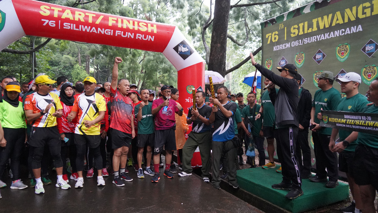 Peringati Hari Jadi Kodam III/Siliwangi, Korem 061/SK Gelar Lomba Fun Run