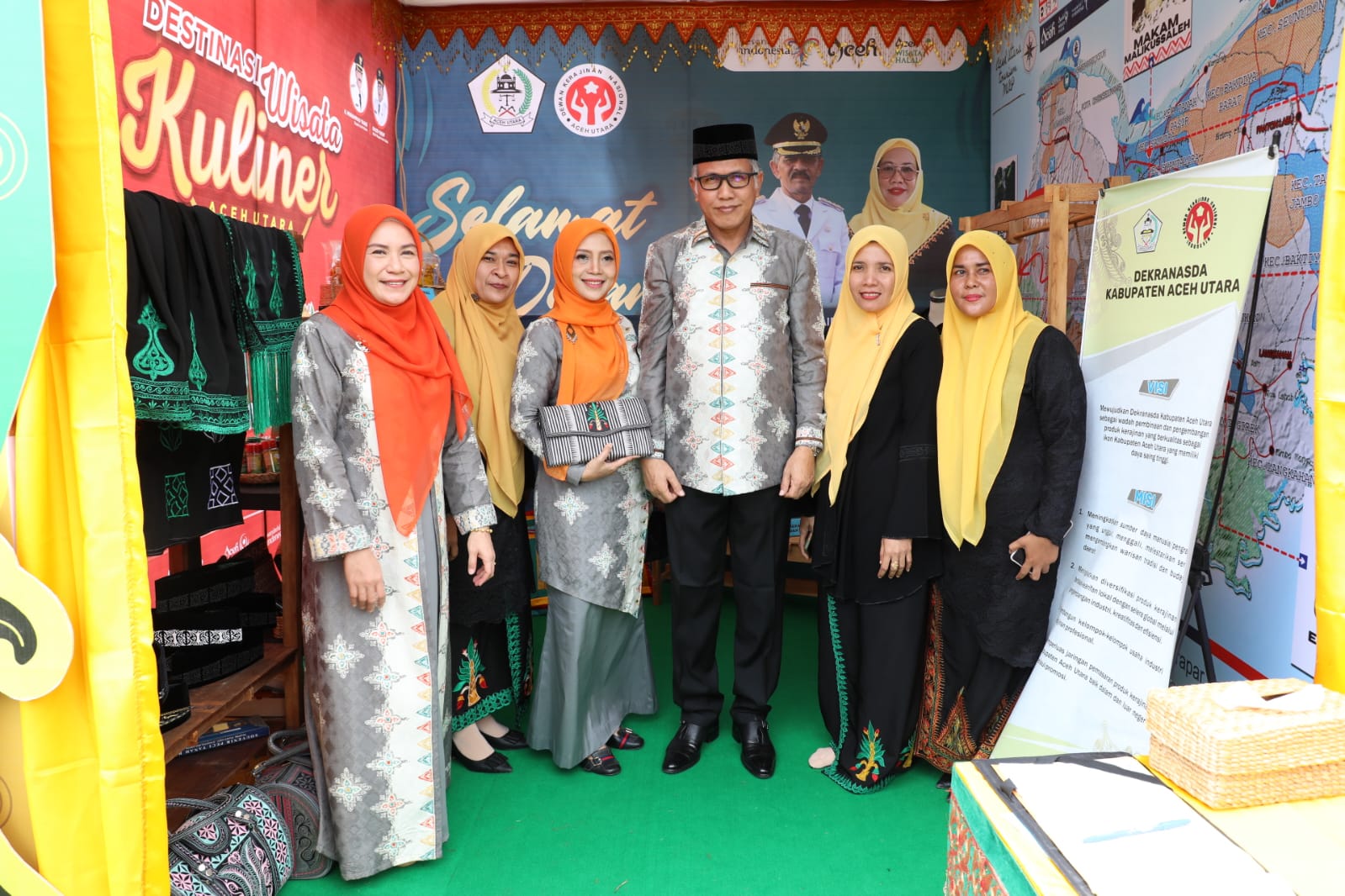 Dekranas Aceh Utara ikut berpartisipasi menyemarakkan Pemeran Kerajinan dan Makanan khas Unggulan