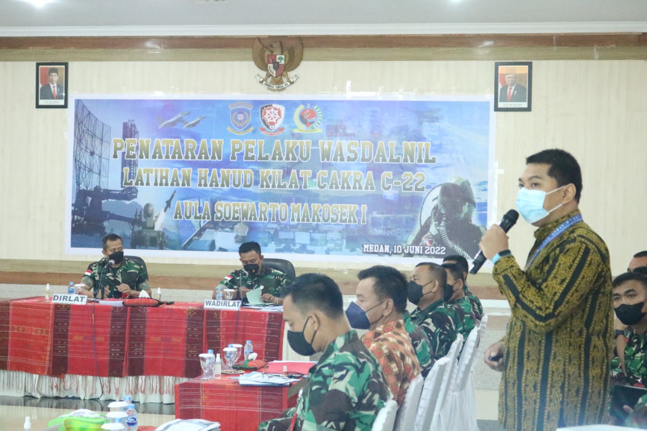 Kosek I Melaksanakan Penataran Pelaku Latihan Kilat dan Cakra C-22 TA 2022