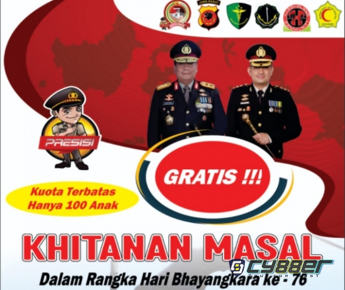 Jelang Hari Bhayangkara ke -76, Polres Sukabumi Kota Gelar Khitanan Masal