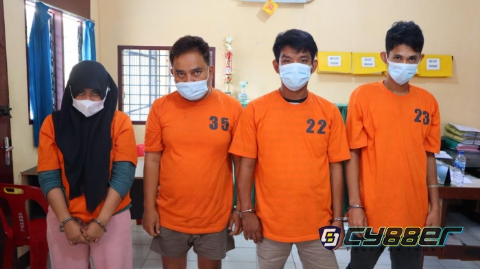 Satreskoba Labuhan Batu Tangkap Empat Kurir Sabu