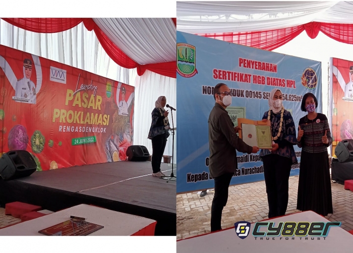 Bupati Karawang  Hadiri Soft Louncing Pasar Proklamasi