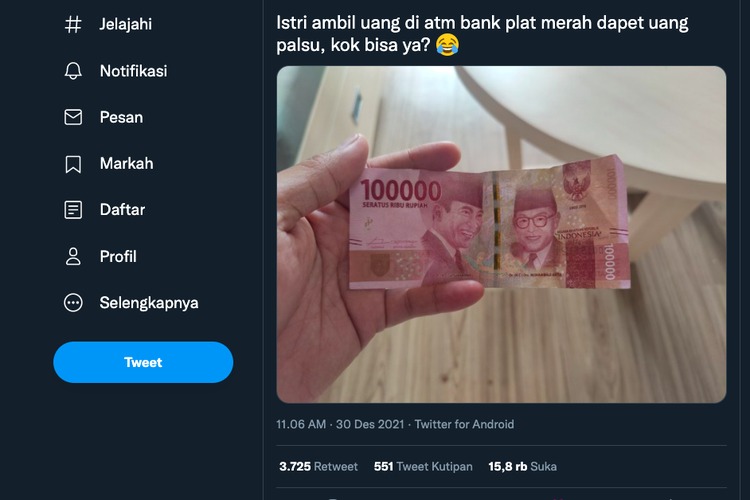 Unggahan Nasabah Mengaku Dapat Uang Palsu dari ATM Viral di Medsos, Ini Kata BI
