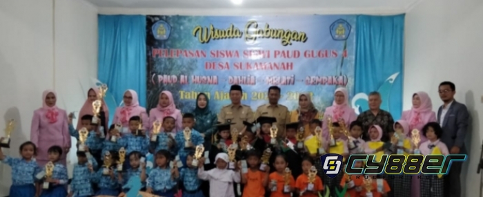 Sebanyak 58 Siswa Siswi Dari Paud Gugus 4 Desa Sukamanah Mengikuti Wisuda Gabungan