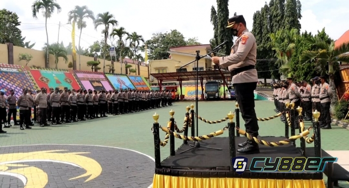 Kapolres Tanggamus Polda Lampung Geser Ratusan Personel Pengamanan Pilkakon 