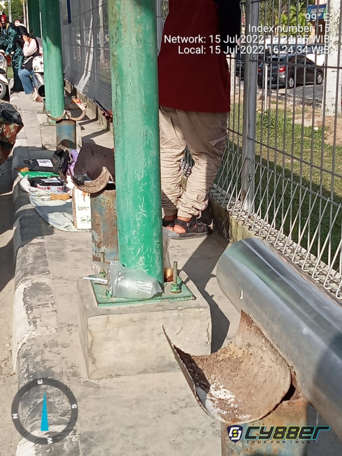 Fasilitas Halte Pos 1 PT RAPP Dipreteli Maling, Segera Ciduk Oknum Pelaku