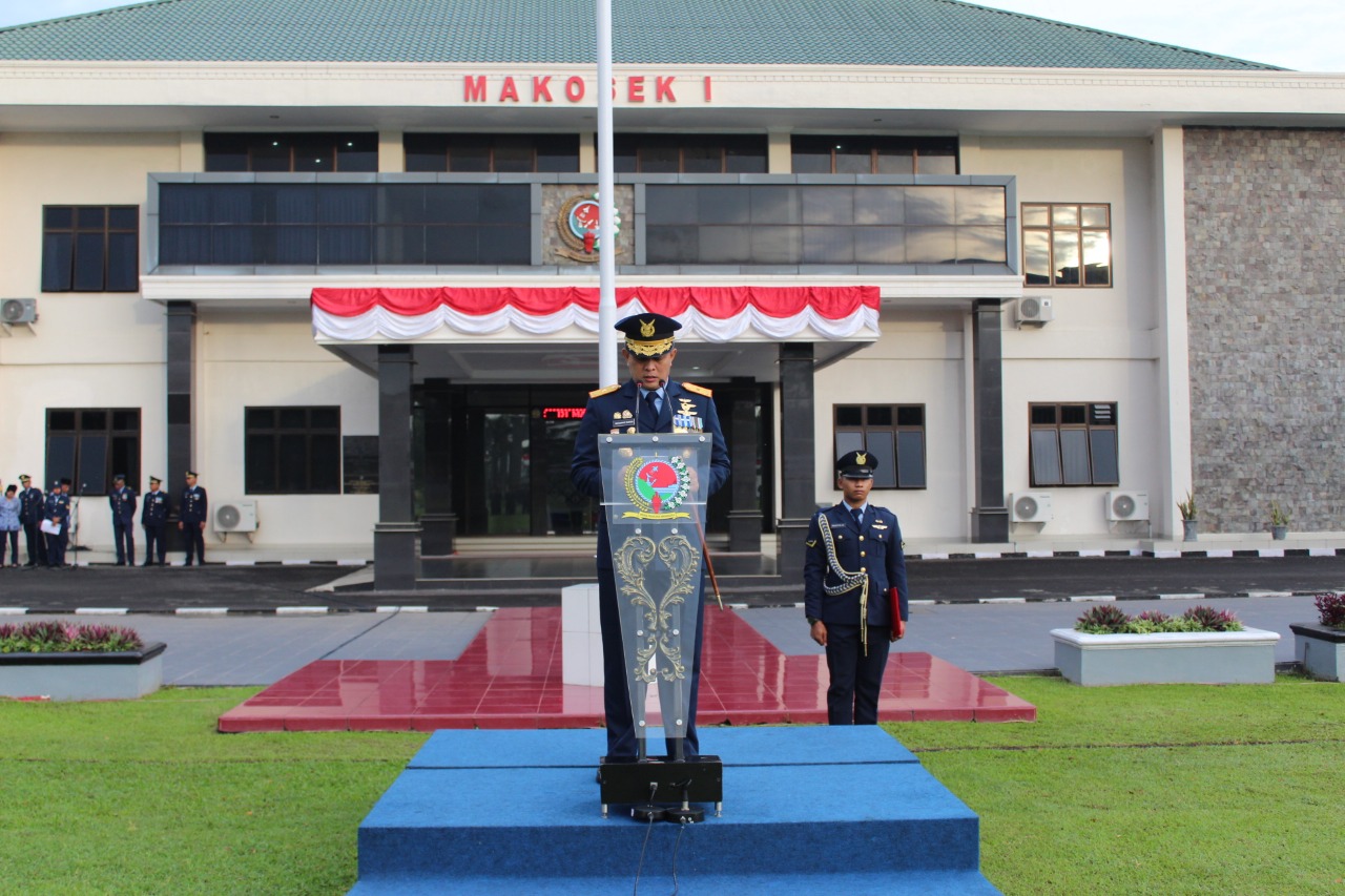 Upacara Peringatan Hari Bakti TNI Angkatan Udara Ke-75 di Kosek I