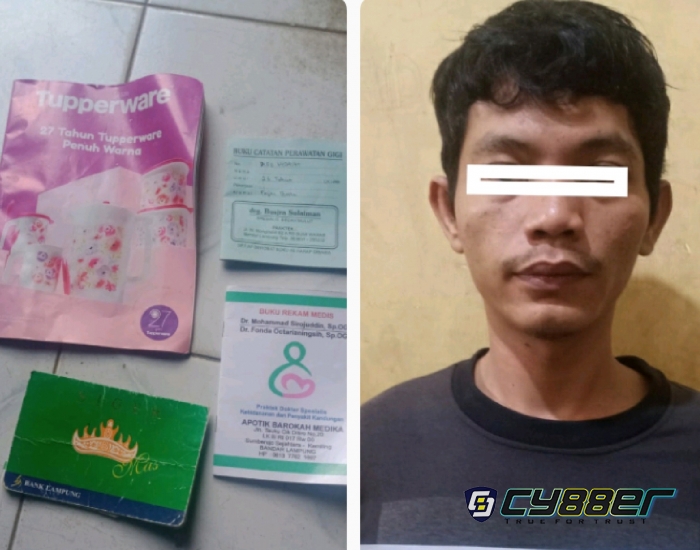 DS Pelaku Curat Toko Mebel Digelandang ke Polsek Jati Agung.