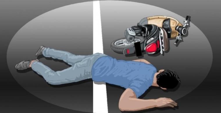 Hilang Kendali Usai Salip Truk Engkel, Seorang Pengendara Motordi Bogor Terkapar