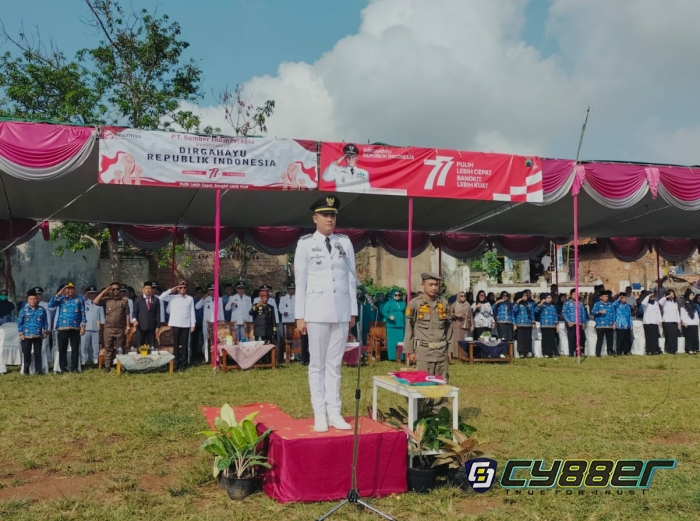 Upacara Pengibaran Bendera Merah Putih HUT RI KE 77 Kecamatan Katibung