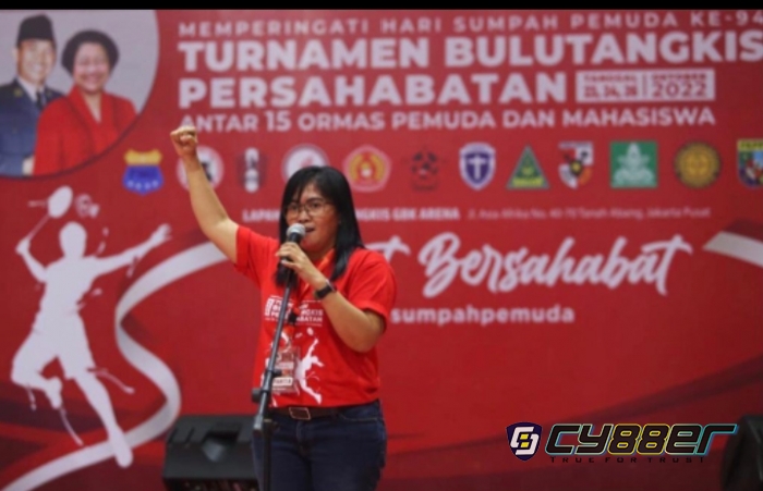 PDI Perjuangan Gelar Turnamen Bulutangkis Persahabatan Antar 15 Ormas Pemuda dan Mahasiswa. 