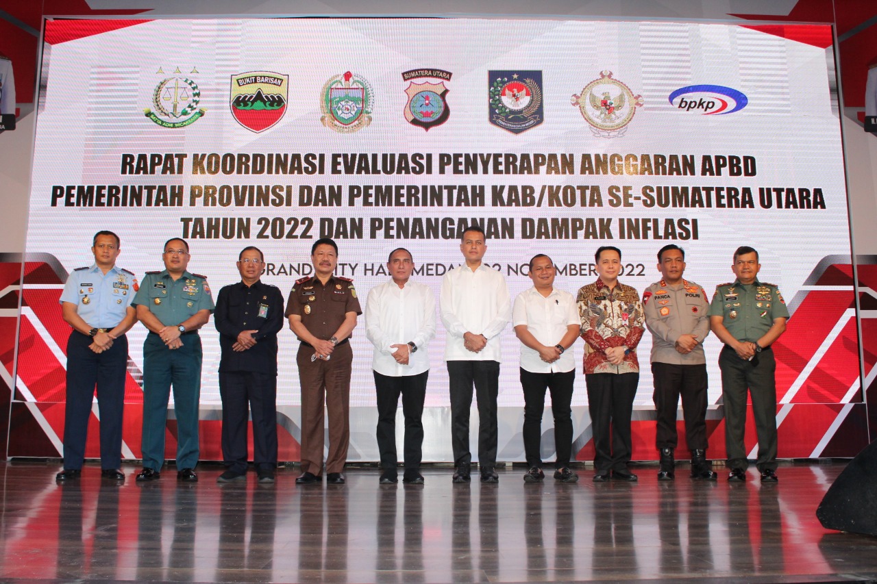 Dankosek I Medan Mengikuti Rakor Evaluasi Penyerapan APBD Provinsi Sumatera Utara Tahun 2022