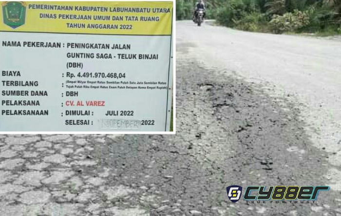Tiga Pekan Diperbaiki Jalan Gunting Saga sampai Tanjung Leidong Kembali Rusak, Masyarakat Protes
