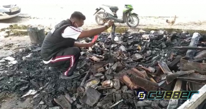 Terjunkan Inafis, Polres Tanggamus Identifikasi Kebakaran Bengkel Motor di Pugung