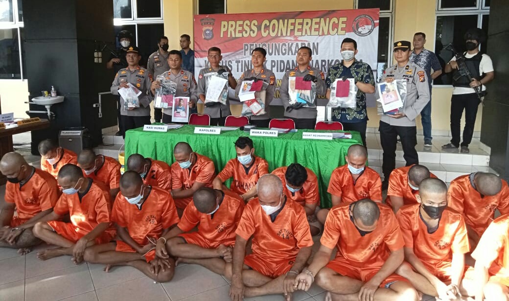 Operasi Antik, Polres Kuansing Sibak 19 Tersangka Tindak Pidana Narkotika