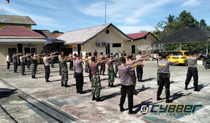 Bugar Bersama, Prajurit Koramil Palas dan Polsek Palas Olahraga Bersama